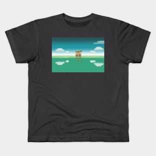 itsukushima shrine in sea Kids T-Shirt